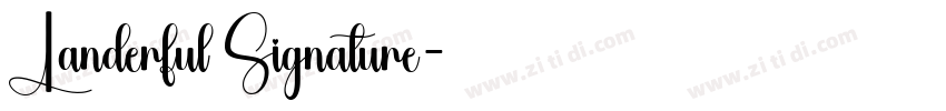 Landerful Signature字体转换